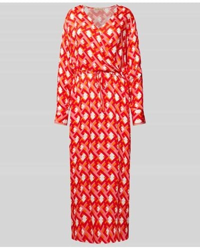 Smith & Soul Kleid aus Viskose mit Allover-Muster - Rot