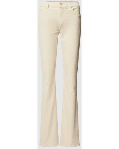 7 For All Mankind Bootcut Hose in Cord-Optik Modell 'Tapioca' - Natur
