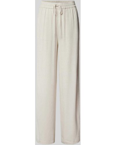 SELECTED Regular Fit Hose mit elastischem Bund Modell 'VIVA-GULIA' - Weiß