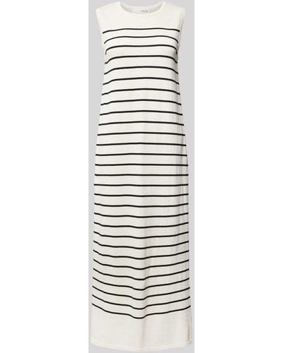 SELECTED Strickkleid mit Rundhalsausschnitt Modell 'BERGA' - Weiß