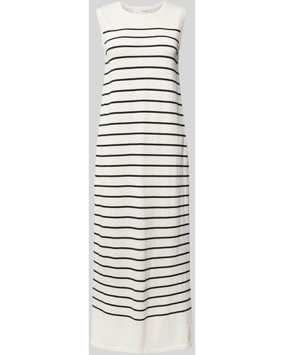 SELECTED Strickkleid mit Rundhalsausschnitt Modell 'BERGA' - Weiß