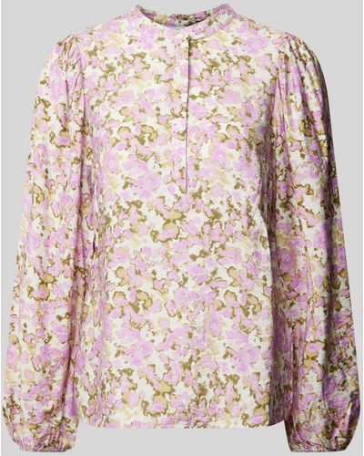 MSCH Copenhagen Bluse mit floralem Print Modell 'Nathalina' - Pink