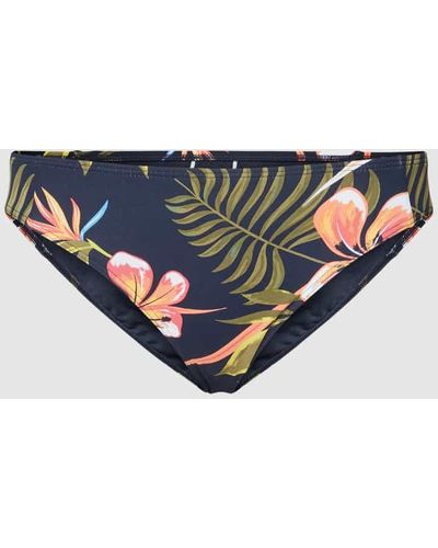 Roxy Bikini-Slip mit floralem Print Modell 'INTO THE SUN' - Blau