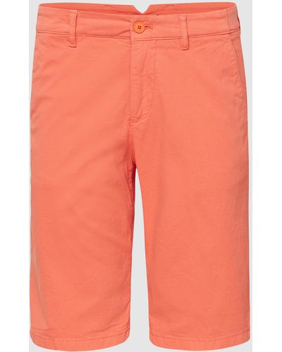 DRYKORN Chino-Shorts mit Stretch-Anteil Modell 'Vrink' - Orange