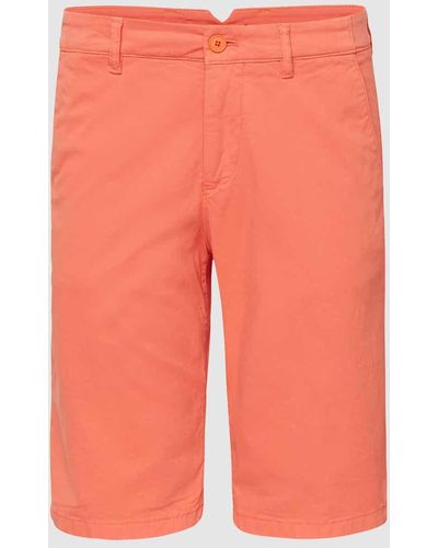 DRYKORN Chino-Shorts mit Stretch-Anteil Modell 'Vrink' - Orange