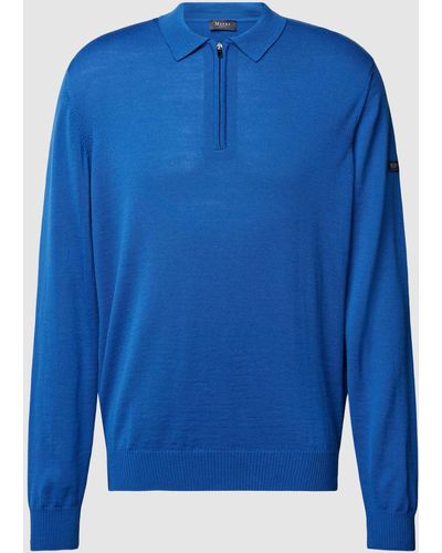 maerz muenchen Gebreide Pullover Met Korte Ritssluiting - Blauw