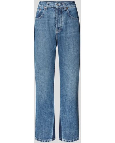 Victoria Beckham Mid Waist Straight Fit Jeans - Blau