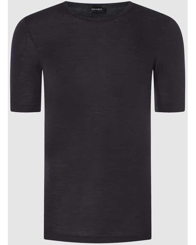 Hanro T-Shirt aus Merinowoll-Seide-Mix - Grau