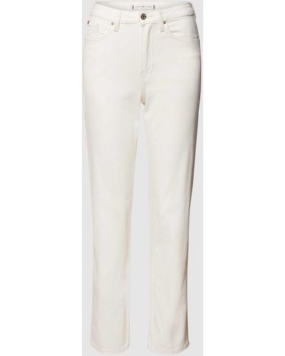 Tommy Hilfiger Straight Fit Jeans mit Label-Patch - Weiß