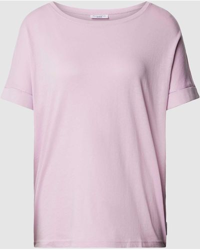 Marc O' Polo T-shirt Met Vaste Mouwomslagen - Roze