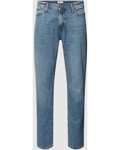 Jack & Jones Slim Fit Jeans mit Stretch-Anteil Modell 'CLARK' - Blau