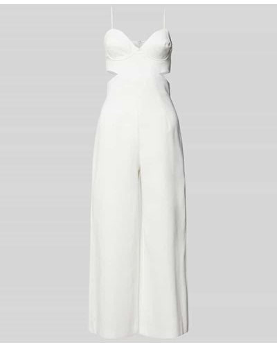 Mango Jumpsuit mit Cut Outs Modell 'TYNA' - Weiß