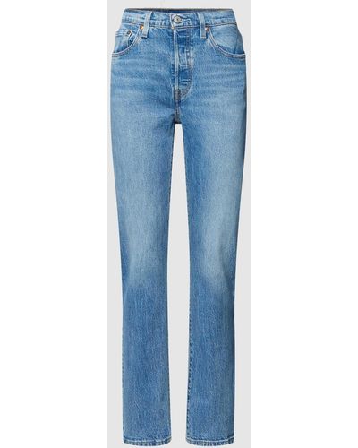 Levi's® 300 Jeans Met Labelpatch Van Leer - Blauw