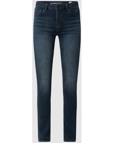 Garcia Super Slim Fit High Waist Jeans mit Stretch-Anteil Modell 'Celia' - Blau