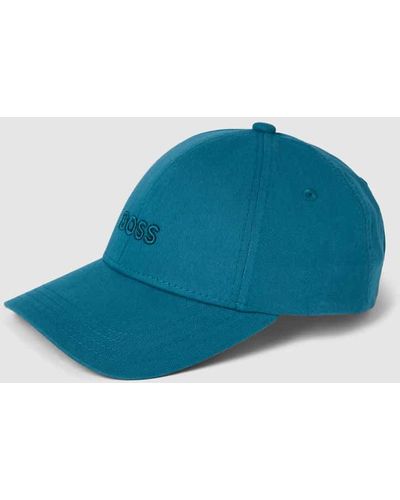 BOSS Basecap mit Label-Stitching Modell 'Ari' - Blau
