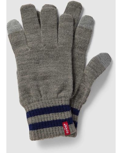 Levi's Handschuhe mit Label-Detail Modell 'BEN' - Grau