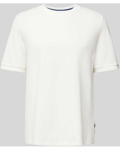 maerz muenchen T-Shirt mit geripptem Rundhalsausschnitt - Weiß
