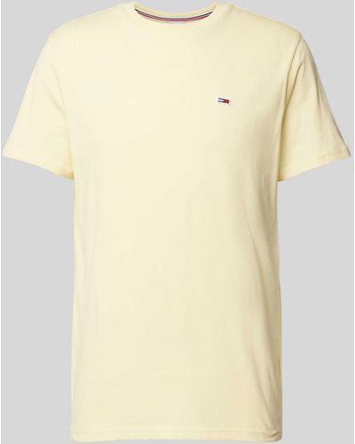 Tommy Hilfiger T-Shirt mit Label-Stitching - Natur