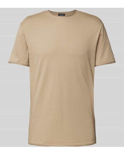 Strellson T-Shirt mit Rundhalsausschnitt und melierter Optik - Natur
