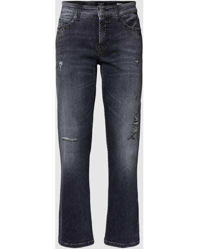 Cambio Jeans mit Ziersteinbesatz Modell 'PARIS' - Blau