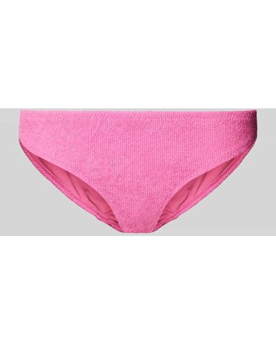 Jake*s Bikini-Slip mit Strukturmuster - Pink