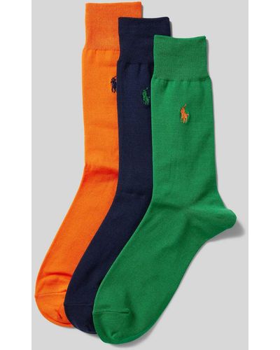 Polo Ralph Lauren Socken mit Label-Stitching im 3er-Pack - Grün