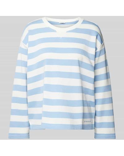 Tom Tailor Sweatshirt mit Streifenmuster - Blau