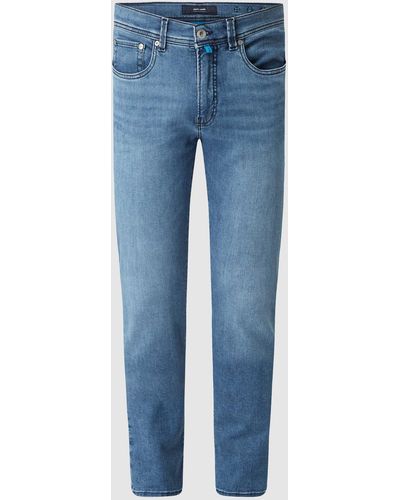 Pierre Cardin Tapered Fit Jeans Met Stretch, Model 'lyon' - 'futureflex' - Blauw