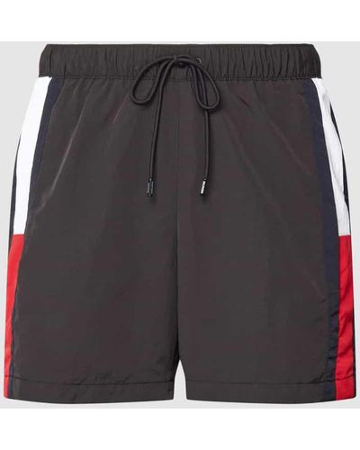 Tommy Hilfiger Badehose mit Kontraststreifen - Schwarz