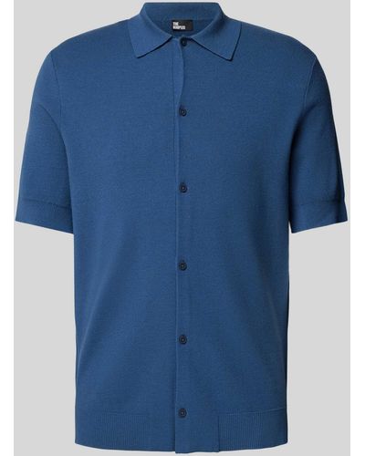 The Kooples Poloshirt Met Structuurpatroon - Blauw