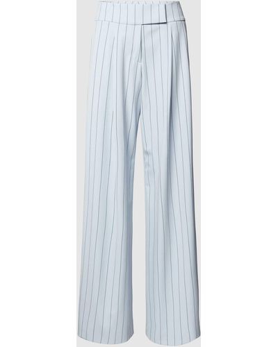 HUGO Flared Anzughose mit Streifenmuster Modell 'Hasmalla' - Blau