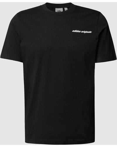 Knowledge Cotton Sweatshirt Met Labeldetail - Zwart