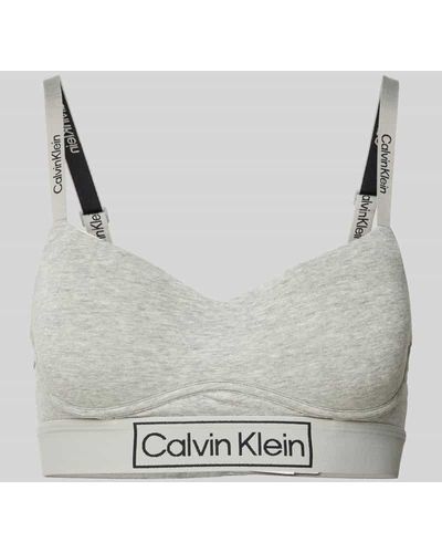 Calvin Klein BH mit Label-Details und Hakenverschluss - Grau