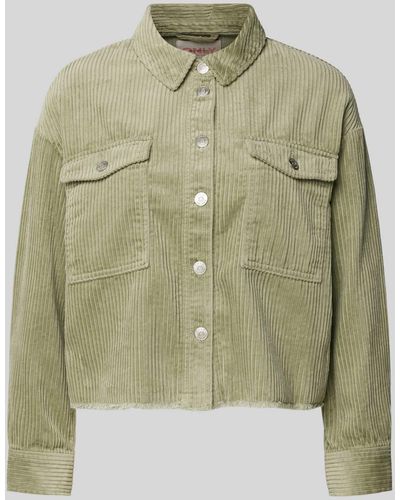 ONLY Jacke aus Cord mit Umlegekragen Modell 'MARINA' - Grün