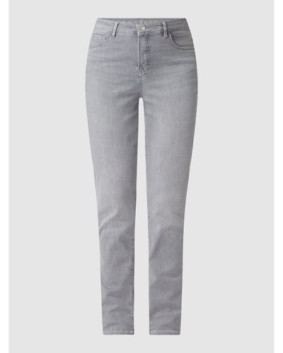 ROSNER Feminine Fit Jeans mit Stretch-Anteil Modell 'Audrey' - Grau