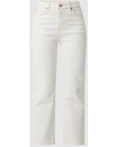 Garcia Cropped Jeans mit Stretch-Anteil Modell 'Lusia' - Weiß