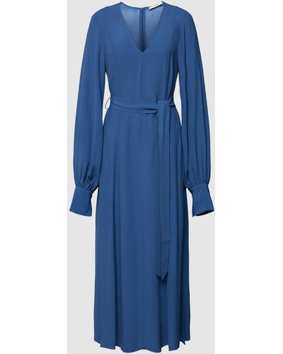 IVY & OAK Midi-jurk Met Tailleriem - Blauw