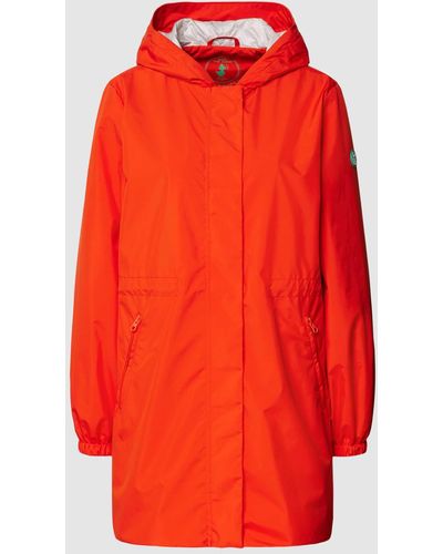 Save The Duck Parka Met Labelpatch - Rood