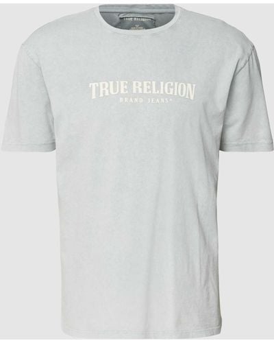 True Religion T-shirt Met Labelprint - Wit