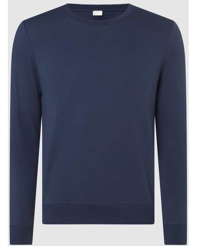 Mey Sweatshirt aus Baumwoll-Elasthan-Mix Modell 'Night2Day' - Blau