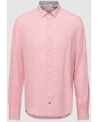 COLOURS & SONS Business-Hemd mit Kentkragen - Pink