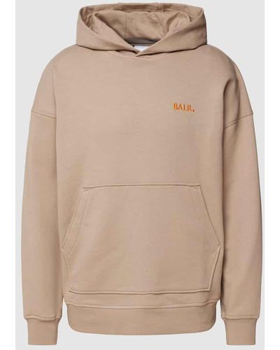 BALR Hoodie mit Label-Stitching Modell 'Game of the Gods' - Natur
