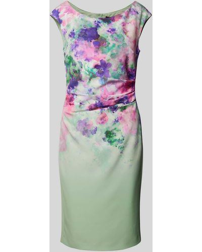 Vera Mont Mini-jurk Met All-over Motief - Groen