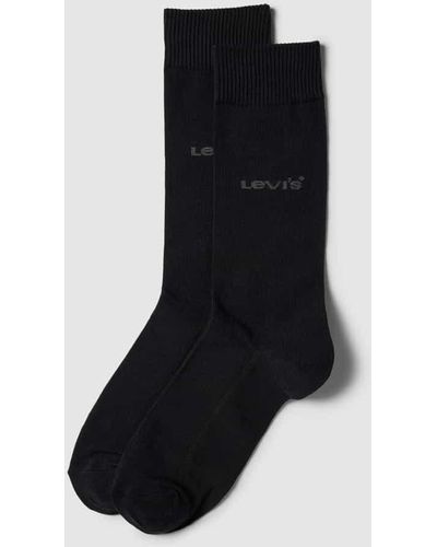 Levi's Socken mit gerippten Abschlüssen - Schwarz