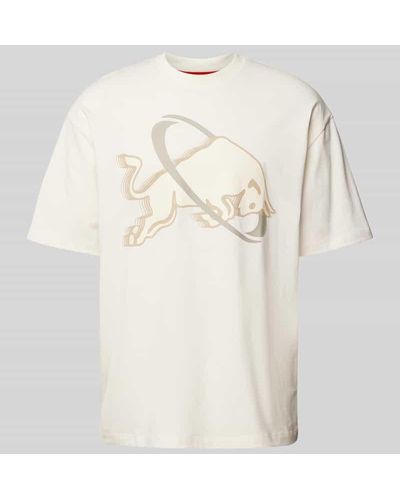 HUGO T-Shirt mit Motiv-Print Modell 'Danirick' - X RB - Natur