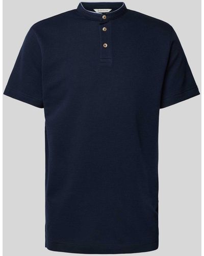 Tom Tailor Regular Fit Poloshirt Met Structuurmotief - Blauw