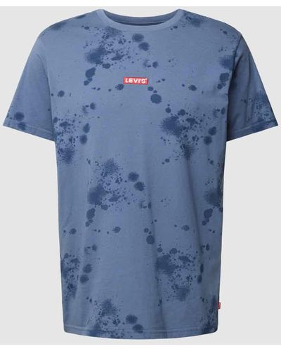 Levi's T-Shirt mit Label-Stitching Modell 'RELAXED BABY TAB' - Blau
