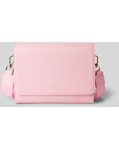 SEIDENFELT Handtasche mit Label-Prägung Modell 'TOLITA' - Pink