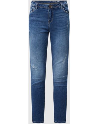Noisy May Slim Fit Jeans mit Stretch-Anteil Modell 'Kimmy' - Blau