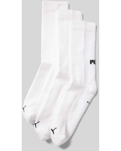 PUMA Socken mit Label-Details im 3er-Pack - Weiß